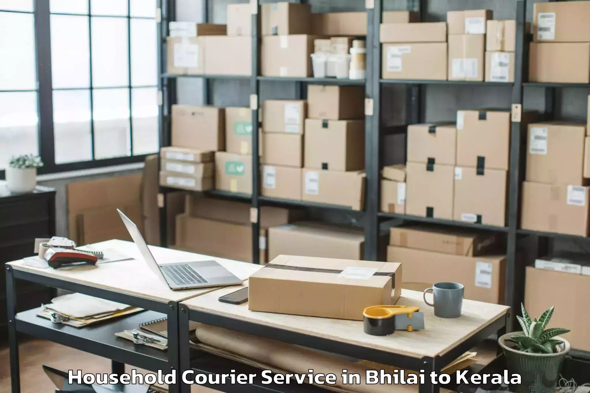 Book Your Bhilai to Panthalam Household Courier Today